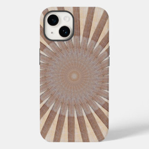 Sun Deck - Striped Wooden Sunburst Case-Mate iPhone 14 Hoesje