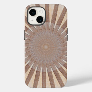 Sun Deck - Striped Wooden Sunburst Case-Mate iPhone 14 Hoesje