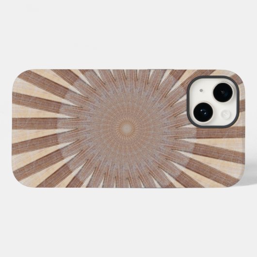 Sun Deck - Striped Wooden Sunburst Case-Mate iPhone Case (Achterkant (horizontaal))