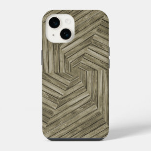Sun Deck - Weathered Wooden Starburst iPhone 14 Hoesje