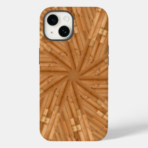 Sun Deck - Woooden Sunburst Mosaic Case-Mate iPhone 14 Hoesje