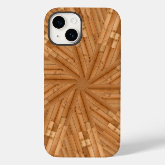 Sun Deck - Woooden Sunburst Mosaic Case-Mate iPhone Case (Achterkant)