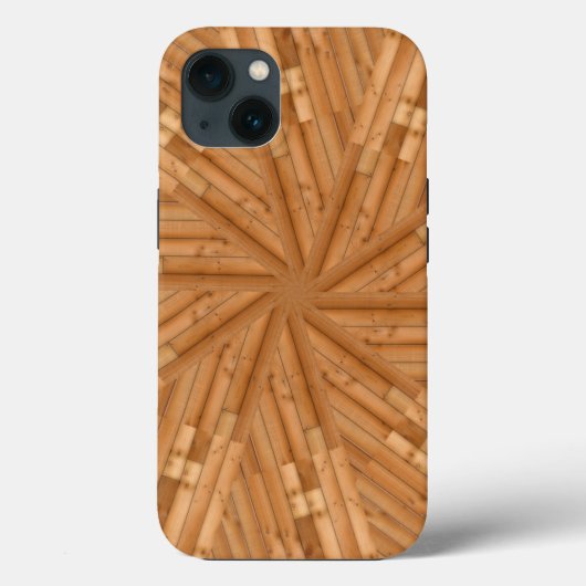 Sun Deck - Woooden Sunburst Mosaic Hoesje-Mate iPh Case-Mate iPhone Case (Achterkant)