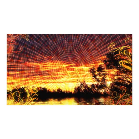 Sun Decor Sunset Fantasy Art Foto Foto Afdruk (Voorkant)