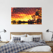 Sun Decor Sunset Fantasy Art Wrapped Canvas (Insitu (Slaapkamer))