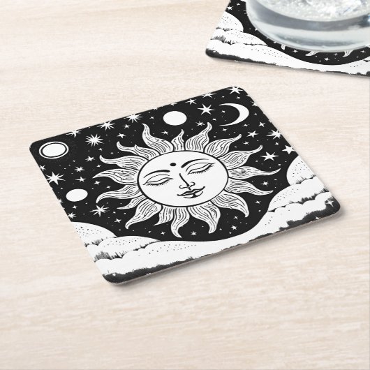 Sun Deity papier onderzetter (Schuin)