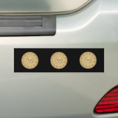 Sun Detail van Antiek Bowles Map, ongeveer 1780 Bumpersticker (Op auto)