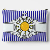 Sun Dial Polshorloge Blue Stripes Etui (Voorkant)