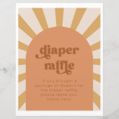 Sun Diaper Raffle Sign | Gold Sun Baby shower (Voorkant)