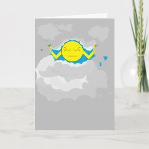 Sun die door Storm wolken duwt: Kaart
