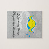 Sun die door Storm wolken duwt: Legpuzzel (Horizontaal)