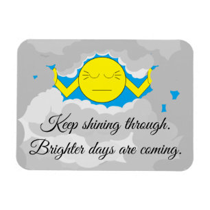 Sun die door Storm wolken duwt Magneet