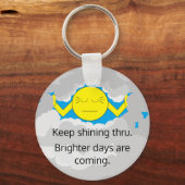 Sun die door Storm wolken duwt Sleutelhanger (Voorkant)