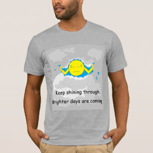 Sun die door Storm wolken duwt T-shirt