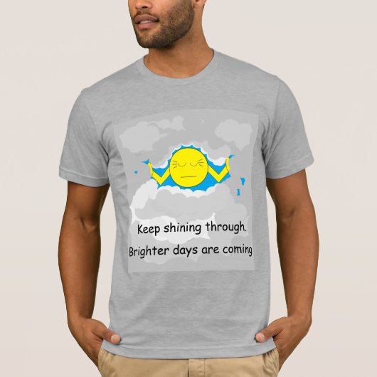 Sun die door Storm wolken duwt T-shirt (Voorkant)