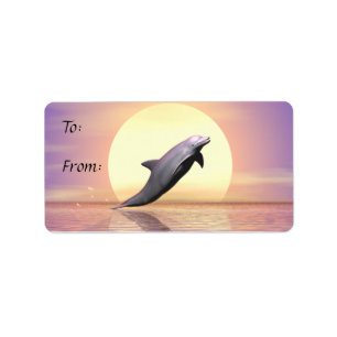 Sun Dolphin Gift Label