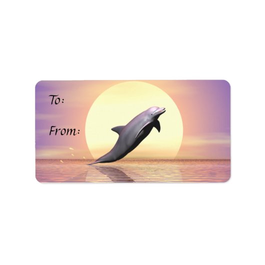 Sun Dolphin Gift Label (Voorkant)
