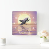 Sun Dolphin Vierkante Klok (Huis)