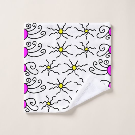 Sun Doodle Art Bad Handdoek (Wasdoekje)