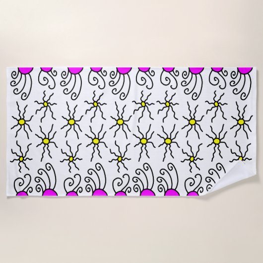 Sun Doodle Art Strandlaken (Voorkant)