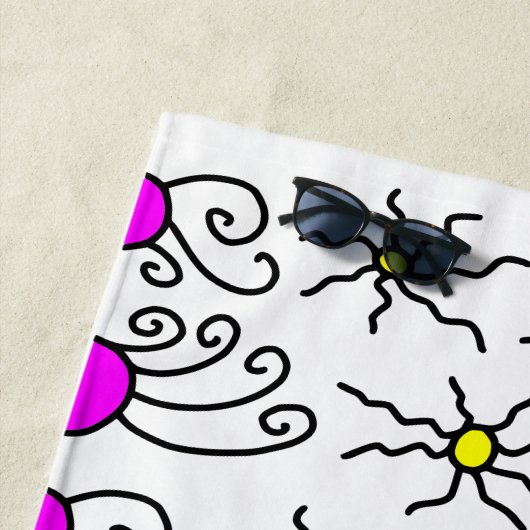 Sun Doodle Art Strandlaken (In situ)