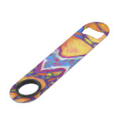 "Sun Double" Large Stainless Steel Bottle Open Speed Flessenopener (Achterkant Gekanteld)