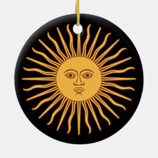 Sun Double Sided Ornament Round (Achterkant)