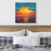 Sun Down II Canvas Afdruk (Insitu (Slaapkamer))