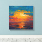 Sun Down II Canvas Afdruk (Insitu (Houten vloer))