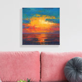 Sun Down II Canvas Afdruk (Insitu (Woonkamer))