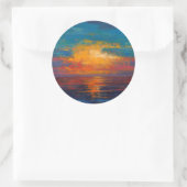 Sun Down II Ronde Sticker (Tas)