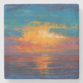 Sun Down II Stenen Onderzetter (Voorkant)