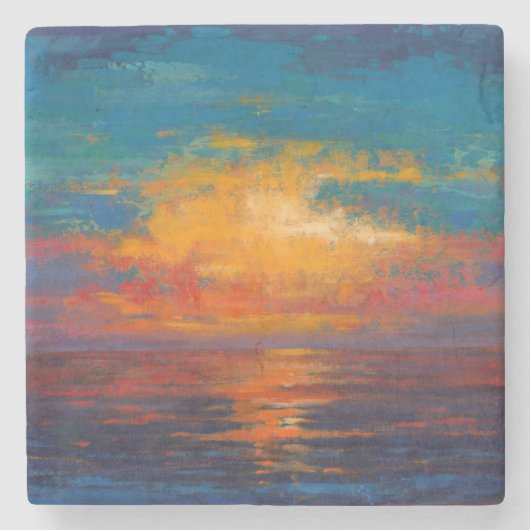 Sun Down II Stenen Onderzetter (Voorkant)