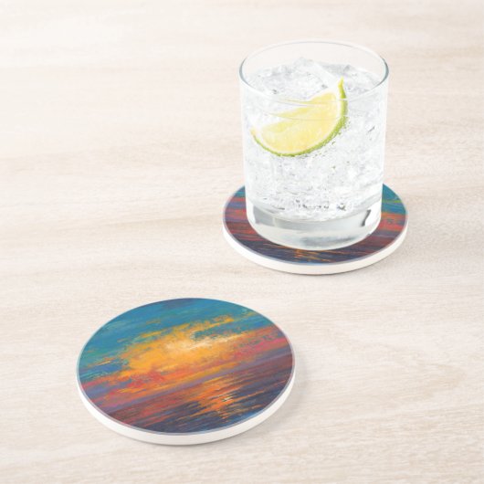 Sun Down II Zandsteen Onderzetter (Zijkant)