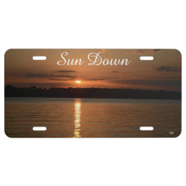 Sun Down - License Bord Nummerplaat