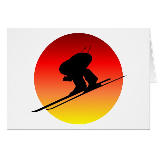 Sun downhill skiing (Voorkant Horizontaal)