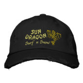 Sun Dragon Surf en sneeuw Geborduurde Pet (Voorkant)