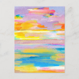 Sun Drama 2 Ocean Zee Lovers Colorful Art Briefkaart