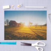 Sun-Drenched Barn en Field Tissuepapier (Craft)