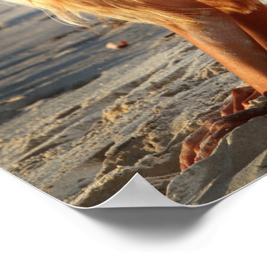 Sun drenched Beach babe Poster (Hoek)
