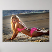 Sun drenched Beach babe Poster (Voorkant)
