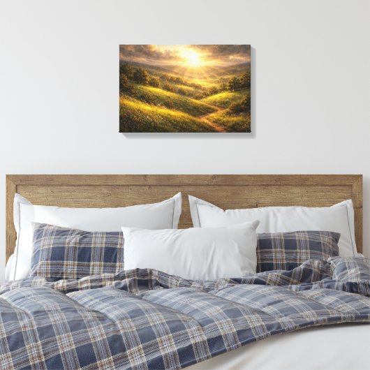 Sun-Drenched Golden Valley  Canvas Afdruk (Insitu (Slaapkamer))