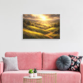 Sun-Drenched Golden Valley  Canvas Afdruk (Insitu (Woonkamer))