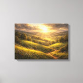 Sun-Drenched Golden Valley  Canvas Afdruk (Voorkant)