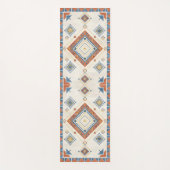Sun-Drenched Terracotta and Blue Desert Kilim Yogamat (Voorkant)