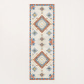 Sun-Drenched Terracotta and Blue Desert Kilim Yogamat (Achterkant)