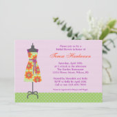 Sun Dress Bridal Shower-uitnodiging Kaart (Staand voorkant)