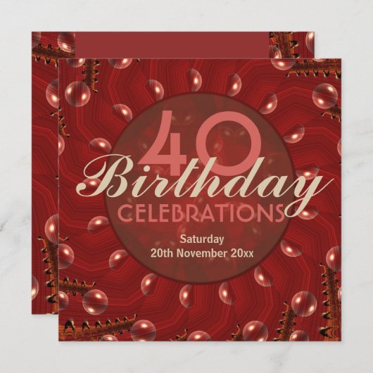 Sun Earth Bubbles - Uitnodiging (Voorkant / Achterkant)