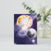 Sun Earth en Moon Goddess Briefkaart (Staand voorkant)