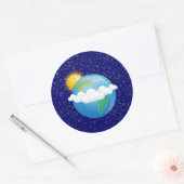 Sun & Earth - Ronde Sticker (Envelop)